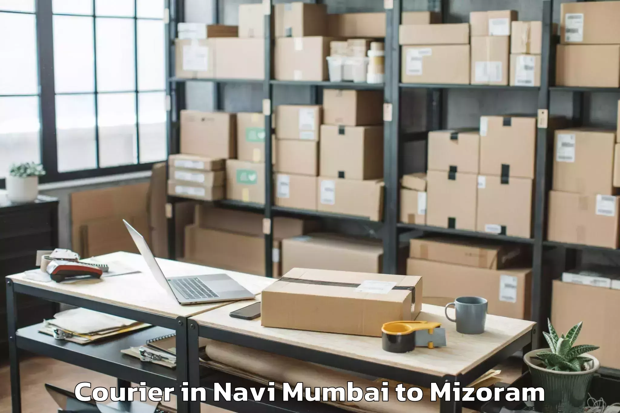 Affordable Navi Mumbai to Aizawl Courier